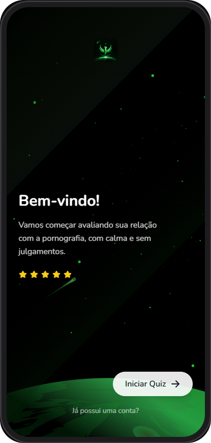 Tela de boas-vindas do RENOVO