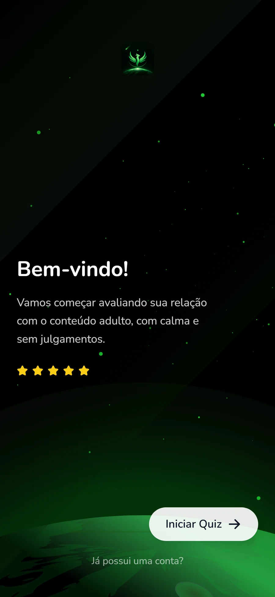 Tela de boas-vindas do RENOVO
